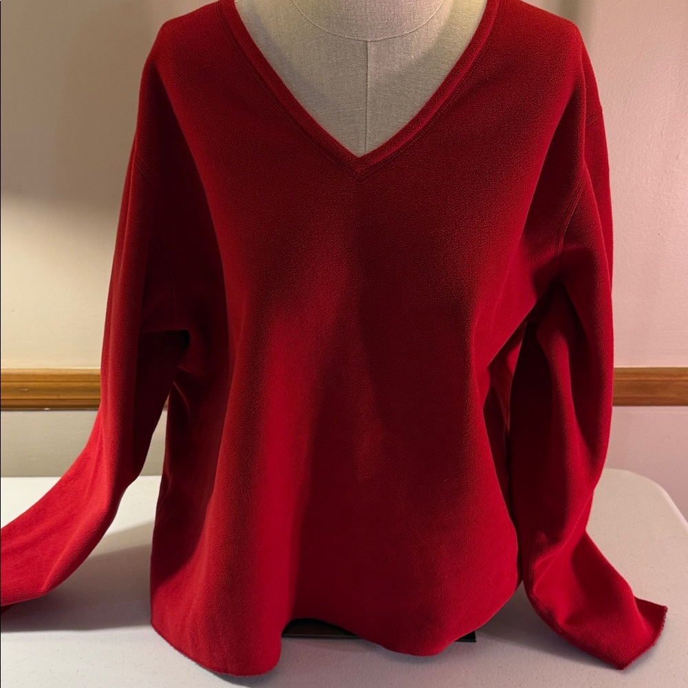 V-Neck Red Top